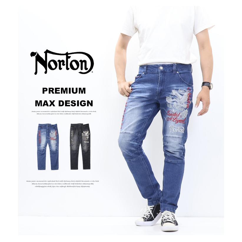 ノートン（NORTON） MAX刺繍 イーグルローズ ストレッチデニム
