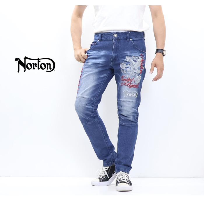 ノートン（NORTON） MAX刺繍 イーグルローズ ストレッチデニム