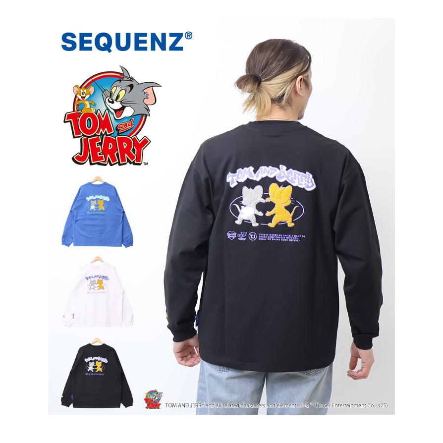 SEQUENZ トムとジェリー ジェリー＆タフィ 長袖Tシャツ ビッグT ロンT