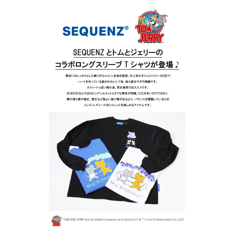 SEQUENZ トムとジェリー ジェリー＆タフィ 長袖Tシャツ ビッグT ロンT