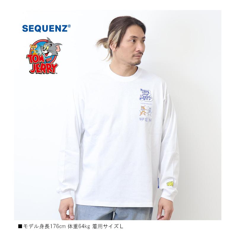 SEQUENZ トムとジェリー ジェリー＆タフィ 長袖Tシャツ ビッグT ロンT