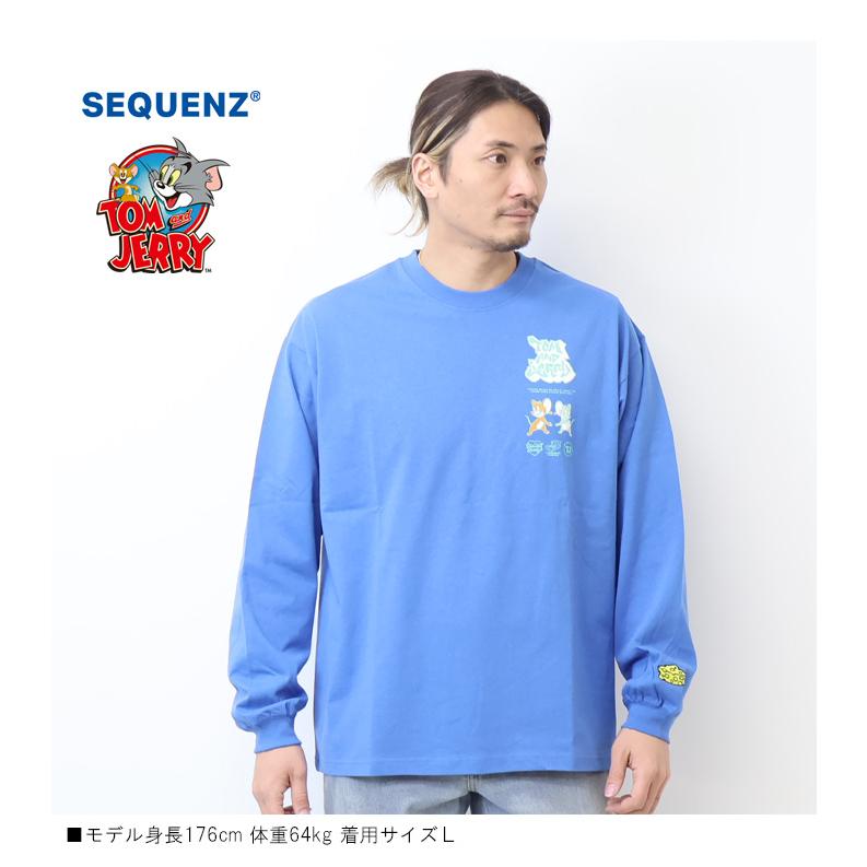 SEQUENZ トムとジェリー ジェリー＆タフィ 長袖Tシャツ ビッグT ロンT