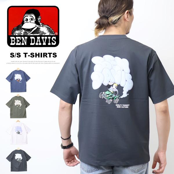 BEN DAVIS（ベンデイビス） スモーキングロゴ バックプリント 半袖T