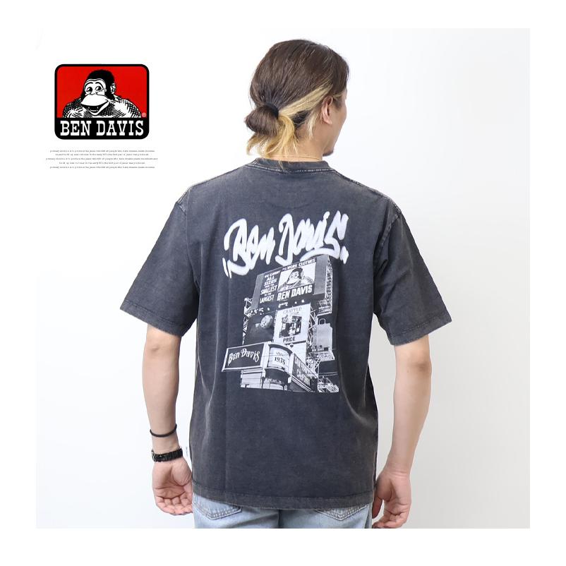 BEN DAVIS（ベンデイビス） パウダーブリーチ加工 ビルボード 半袖T