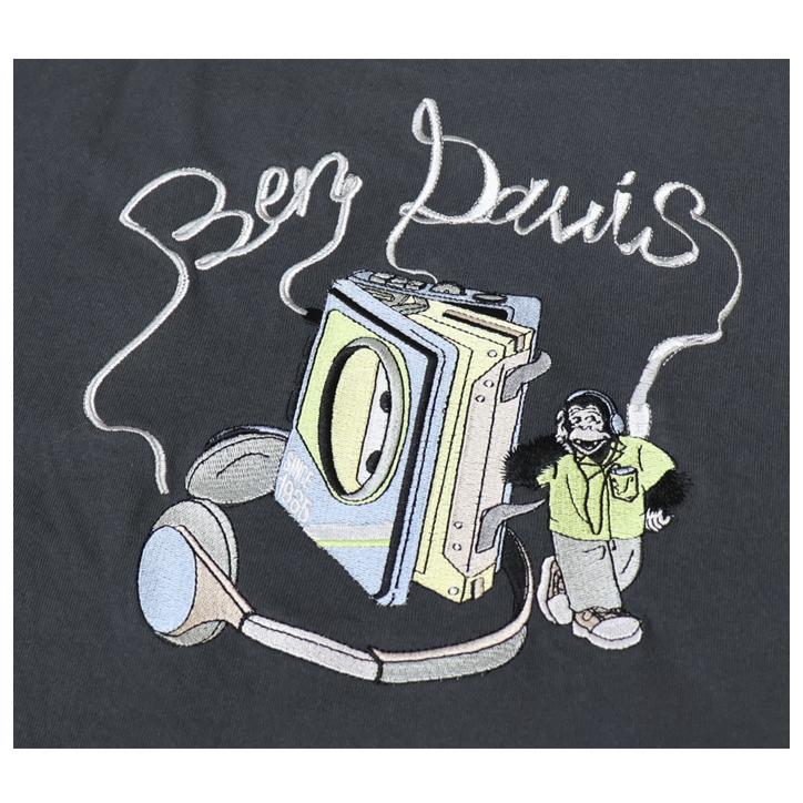 BEN DAVIS（ベンデイビス） 刺繍 半袖Tシャツ カセットプレーヤー