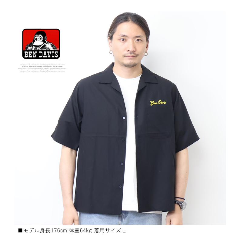 BEN DAVIS（ベンデイビス） JUKEBOX 刺繍 半袖シャツ メンズ オープン