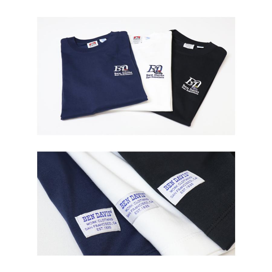BEN DAVIS（ベンデイビス） 接触冷感 ワンポイント刺繍 半袖Tシャツ