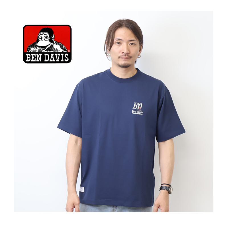 BEN DAVIS（ベンデイビス） 接触冷感 ワンポイント刺繍 半袖Tシャツ