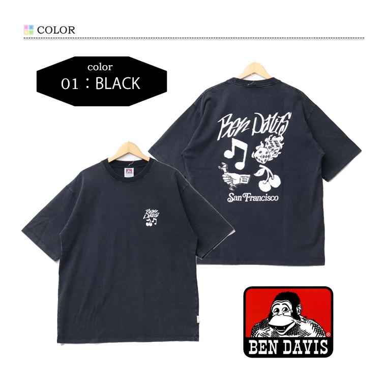 BEN DAVIS（ベンデイビス） パウダーブリーチ加工 プリント 半袖T