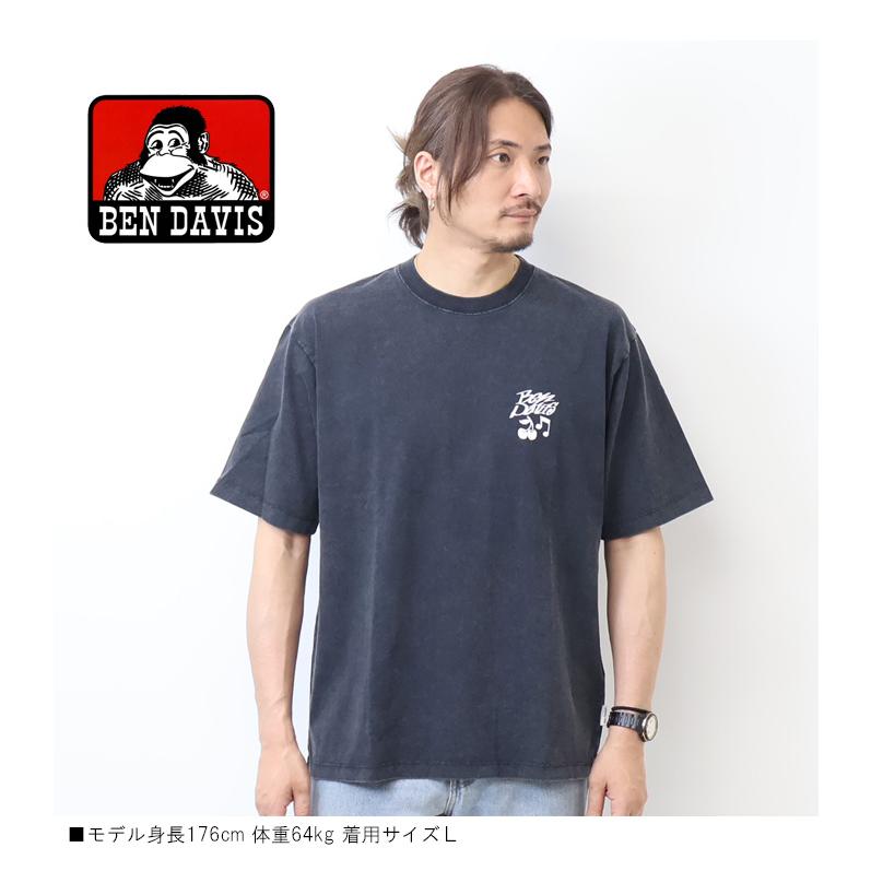 BEN DAVIS（ベンデイビス） パウダーブリーチ加工 プリント 半袖T