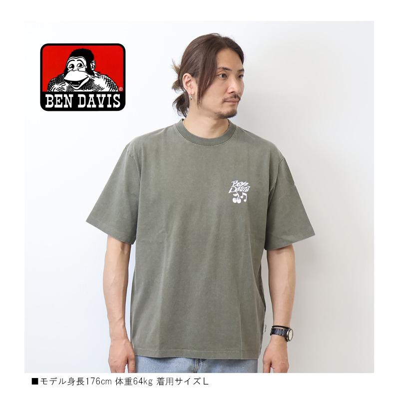 BEN DAVIS（ベンデイビス） パウダーブリーチ加工 プリント 半袖T