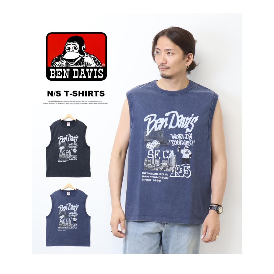 BEN DAVIS（ベンデイビス） パウダーブリーチ加工 ノースリーブTシャツ