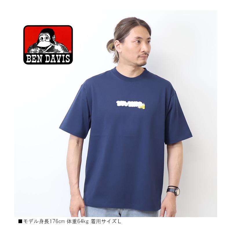 BEN DAVIS（ベンデイビス） 接触冷感 OVERLAP バックプリント 半袖T