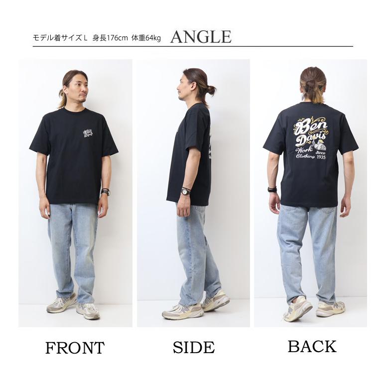 BEN DAVIS（ベンデイビス） 刺繍 半袖Tシャツ CLASSIC SCRIPT ビッグ