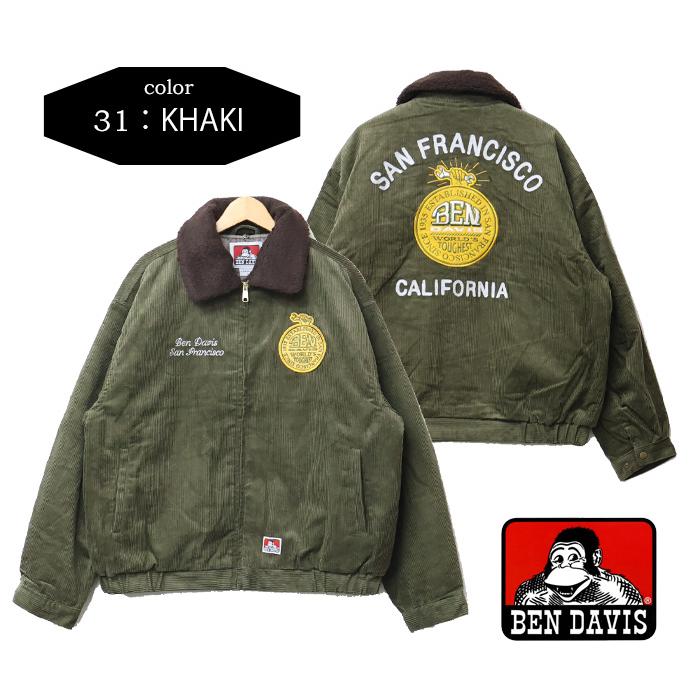 Ben Davis ボアジャケット コーデュロイ 2WAY 古着 ストリート BEN DAVIS（ベンデイビス） 衿ボア コーデュロイジャケット メンズ