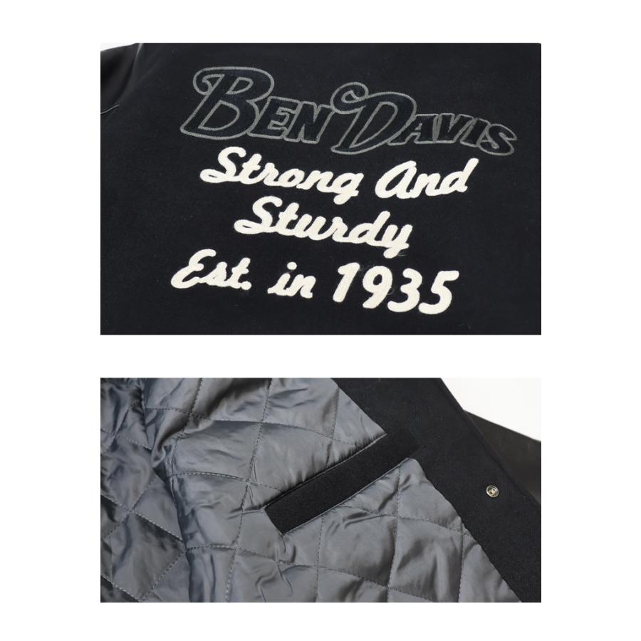 BEN DAVIS スタジャン 黒 EST. 1935 BEN DAVIS スタジャン 黒 EST. 1935 BEN DAVIS スタジャン 黒