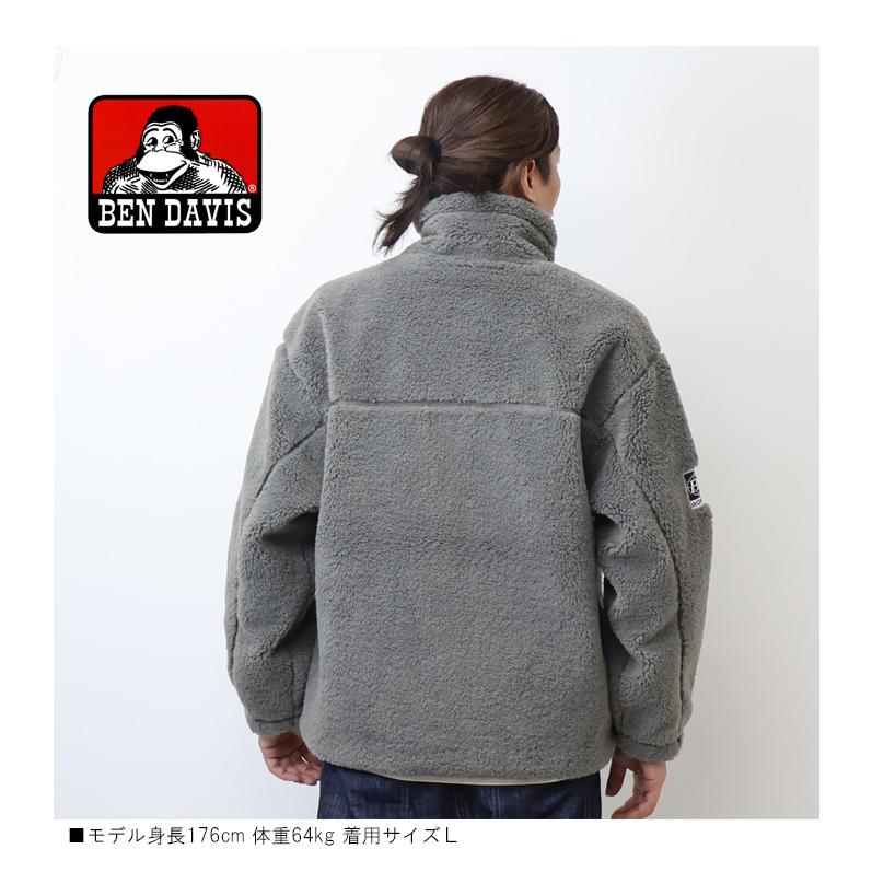 BEN DAVIS（ベンデイビス） スタンドカラー シープボアジャケット 