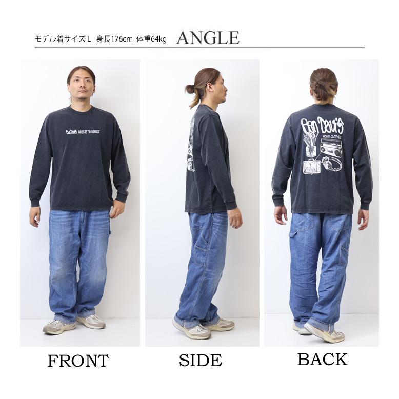 BEN DAVIS（ベンデイビス） グラフィック パウダーブリーチ加工 長袖T