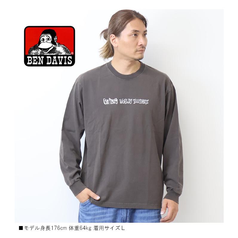 BEN DAVIS（ベンデイビス） グラフィック パウダーブリーチ加工 長袖T