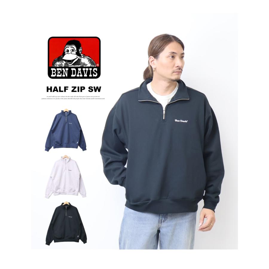 BEN DAVIS（ベンデイビス） ヘビーウェイト ハーフジップスウェット 裏