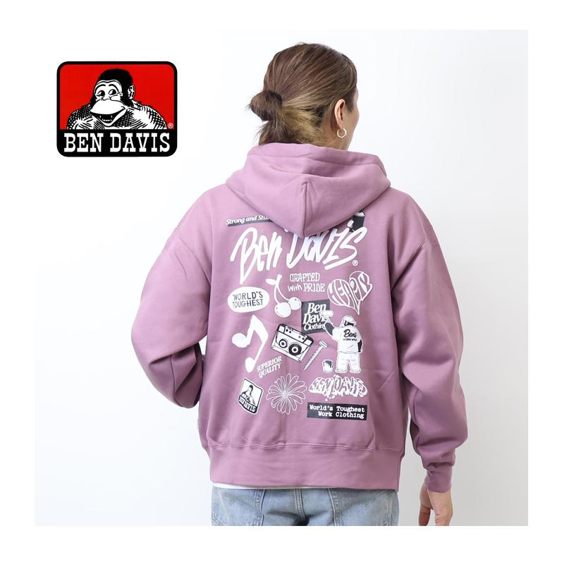 BEN DAVIS（ベンデイビス） モノトーングラフィック スウェットジップ