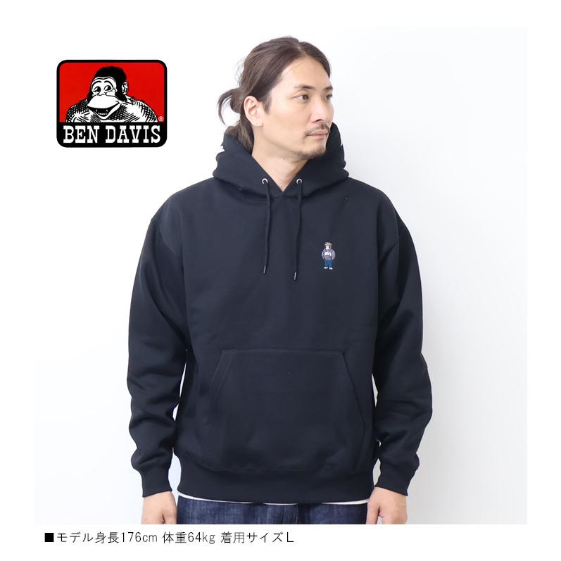 BEN DAVIS（ベンデイビス） フードロゴ バックプリント スウェット