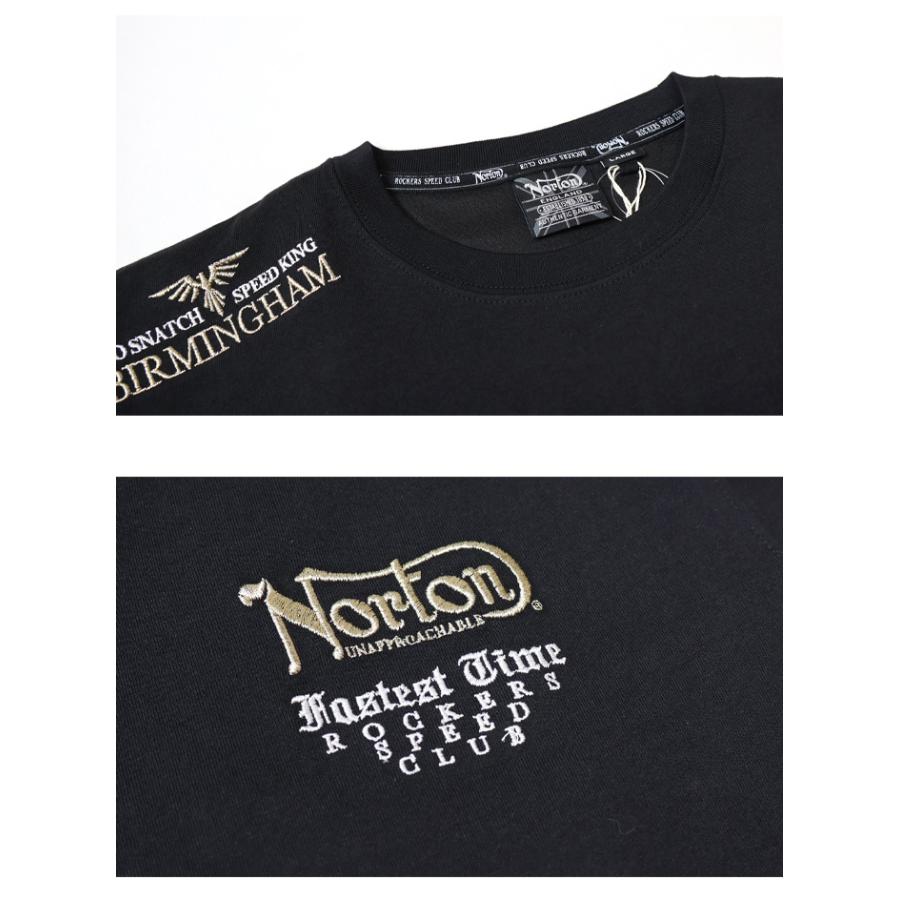 リッチな黄金のロゴ刺繍　在庫希少　ネイビーM　ロンT　  ノートン（NORTON） ゴールド刺繍 MAX ロンT メンズ カットソー 長T