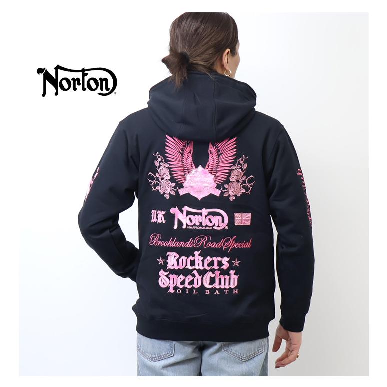 ノートン（NORTON） MAXピンクメタル スウェットジップパーカー 裏毛