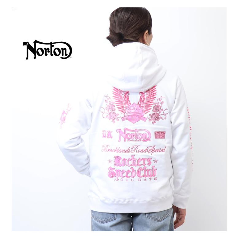 ノートン（NORTON） MAXピンクメタル スウェットジップパーカー 裏毛