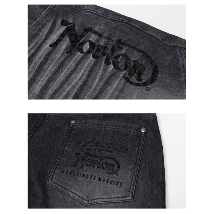未使用　Norton ノートン　デニム　刺繍　グレー　サイズM　バイカー ノートン（NORTON） 送料無料 メンズ 服 ダックワークジャケット