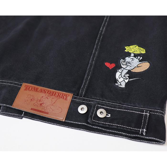 SEQUENZ トムとジェリー 刺繍 デニムジャケット Gジャン ジージャン