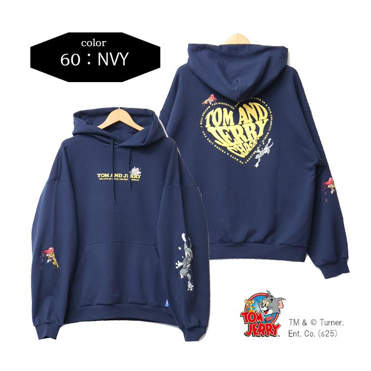 SEQUENZ トムとジェリー HEART LOGO ハート スウェットパーカー 裏毛