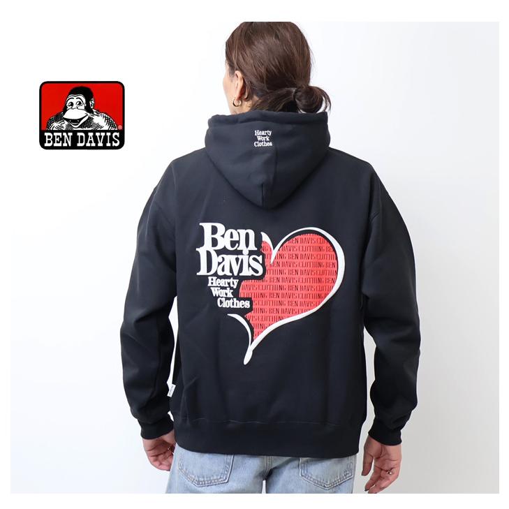 BEN DAVIS（ベンデイビス） PUFFY HEART ハート スウェットパーカー 裏