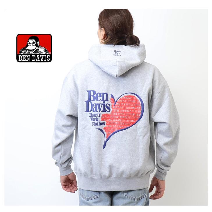 1992年ヴィンテージカントリーブルーハート♡パイベーカーハート型ハンドペイント BEN DAVIS（ベンデイビス） PUFFY HEART ハート スウェットパーカー 裏