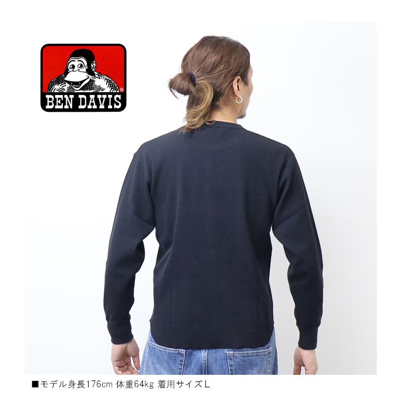 BEN DAVIS（ベンデイビス） ワッフル素材 長袖Tシャツ クルーネック