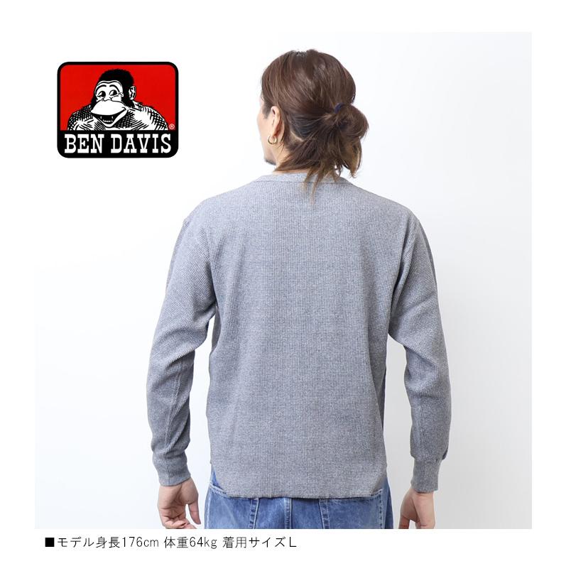 BEN DAVIS（ベンデイビス） ワッフル素材 長袖Tシャツ クルーネック