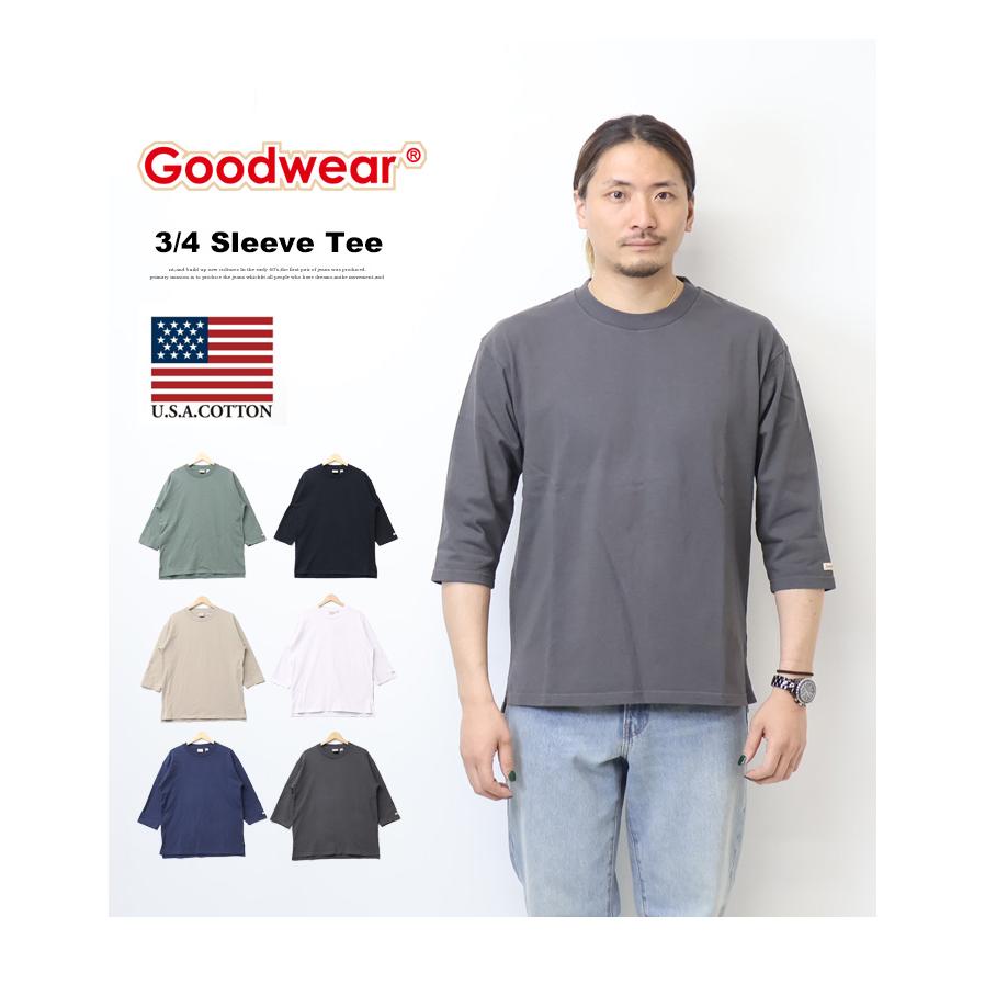 Goodwear（グッドウェア） USAコットン 7分袖Tシャツ クルーネック