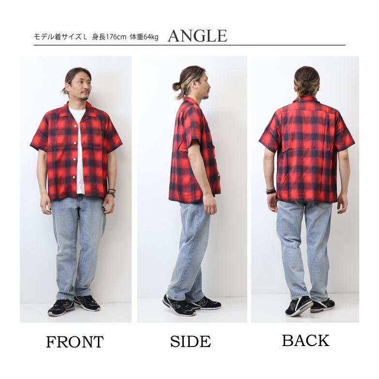 HOUSTON（ヒューストン） オンブレーチェック 半袖シャツ チェック