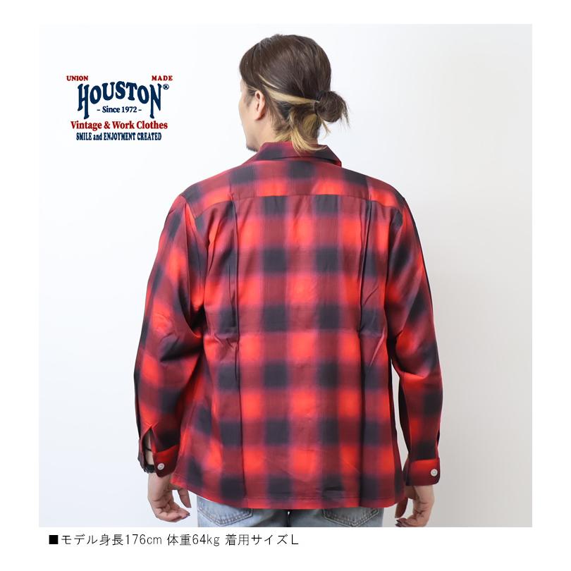 HOUSTON（ヒューストン） オンブレーチェック 長袖シャツ チェック