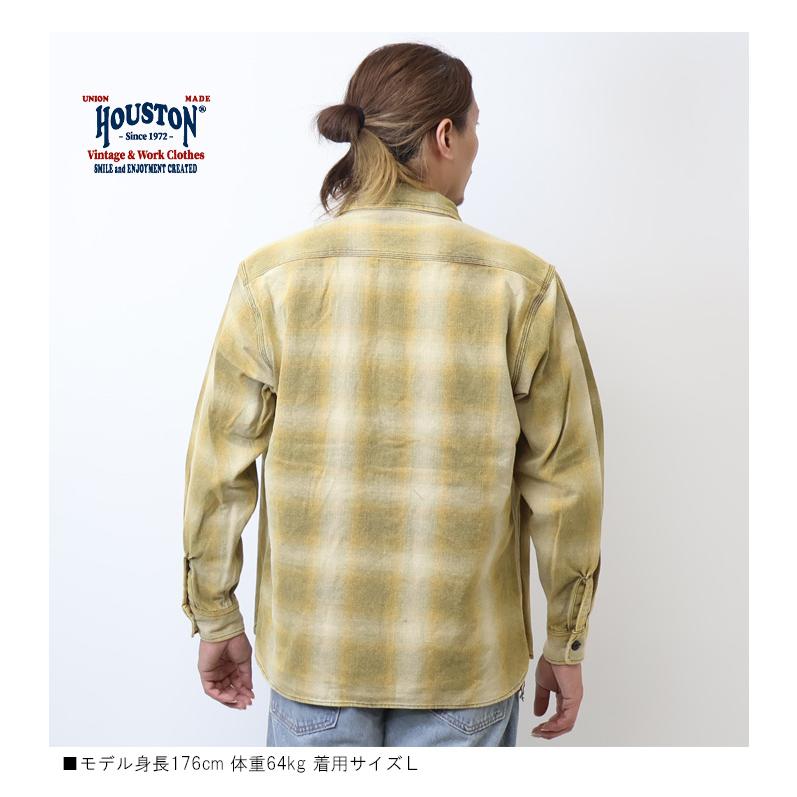 HOUSTON ヒューストン ビンテージ オンブレー チェック ビエラ シャツ HOUSTON（ヒューストン） ビンテージ オンブレー チェック ビエラ