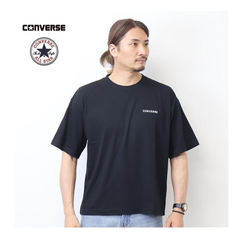 COZE ONESTE 黒 刺繍 半袖 CONVERSE（コンバース） ワンポイント刺繍 半袖Tシャツ 半T メンズ
