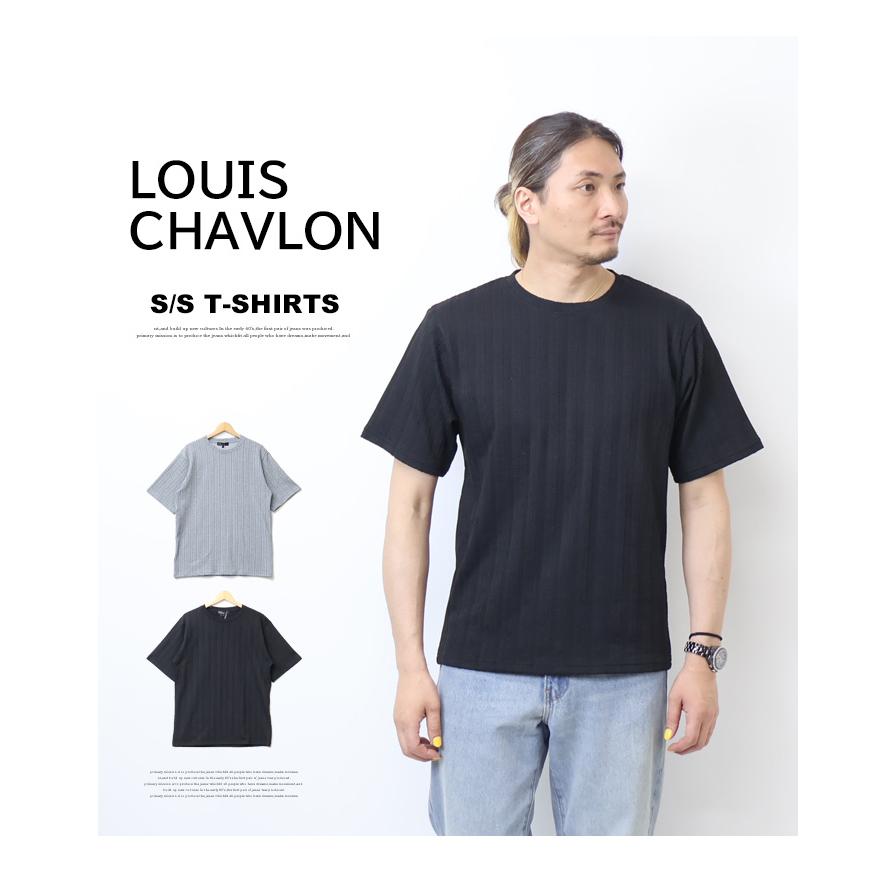 LOUIS CHAVLON ルイシャブロン ジャガード クルーネック 半袖Tシャツ