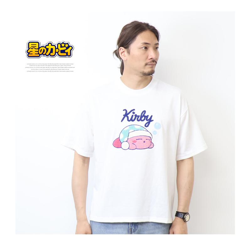 星のカービィ サガラ刺繍 半袖Tシャツ 半T メンズ 5277-2835 : REX ONE