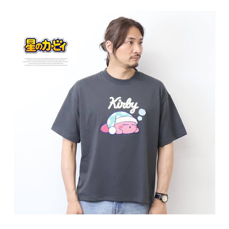 星のカービィ サガラ刺繍 半袖Tシャツ 半T メンズ 5277-2835 : REX ONE