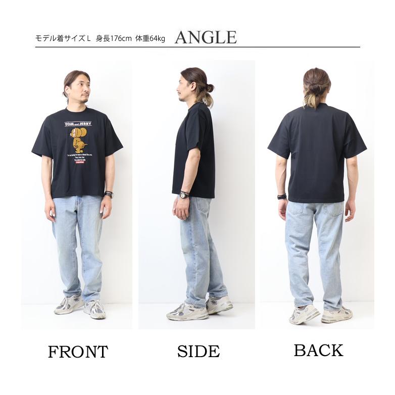 トムとジェリー サガラ刺繍 半袖Tシャツ 半T メンズ トムジェリ 5277
