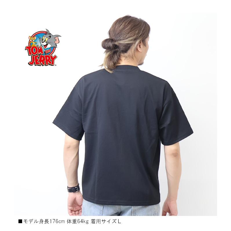 トムとジェリー サガラ刺繍 半袖Tシャツ 半T メンズ トムジェリ 5277