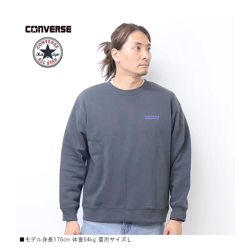 CONVERSE（コンバース） フロッキープリント スウェットシャツ 裏起毛