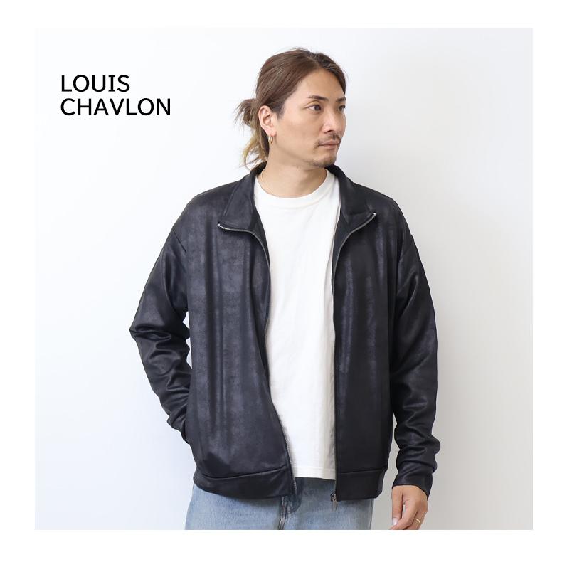LOUIS CHAVLON ルイシャブロン レザー風プリント スタンドジャケット