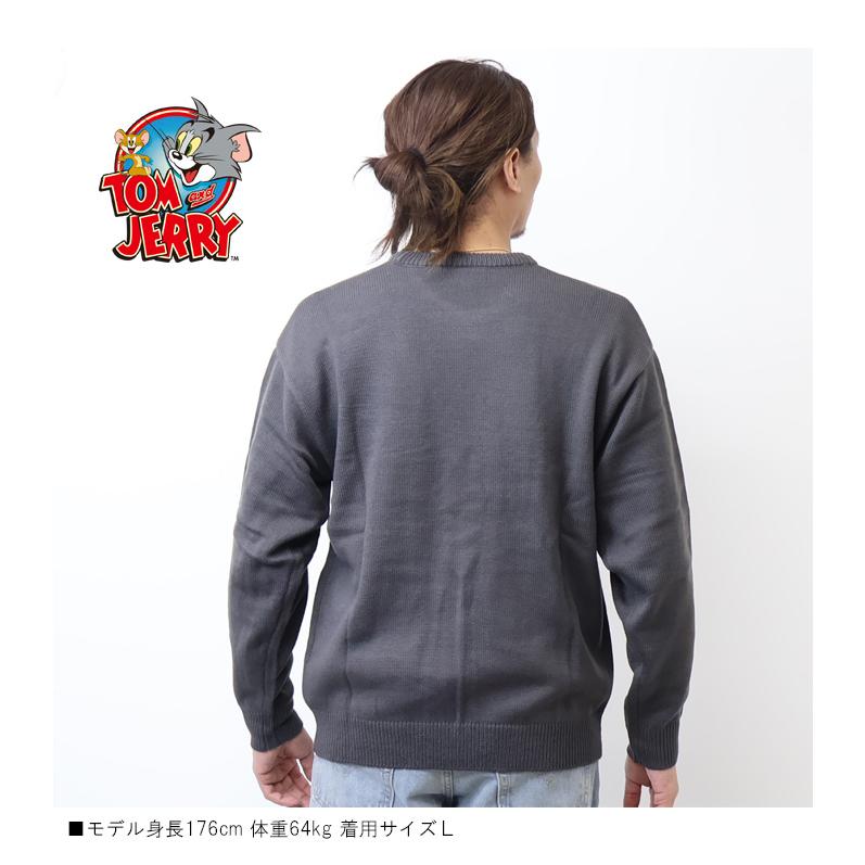 トムとジェリー クルーネックニット セーター メンズ トムジェリ 5477