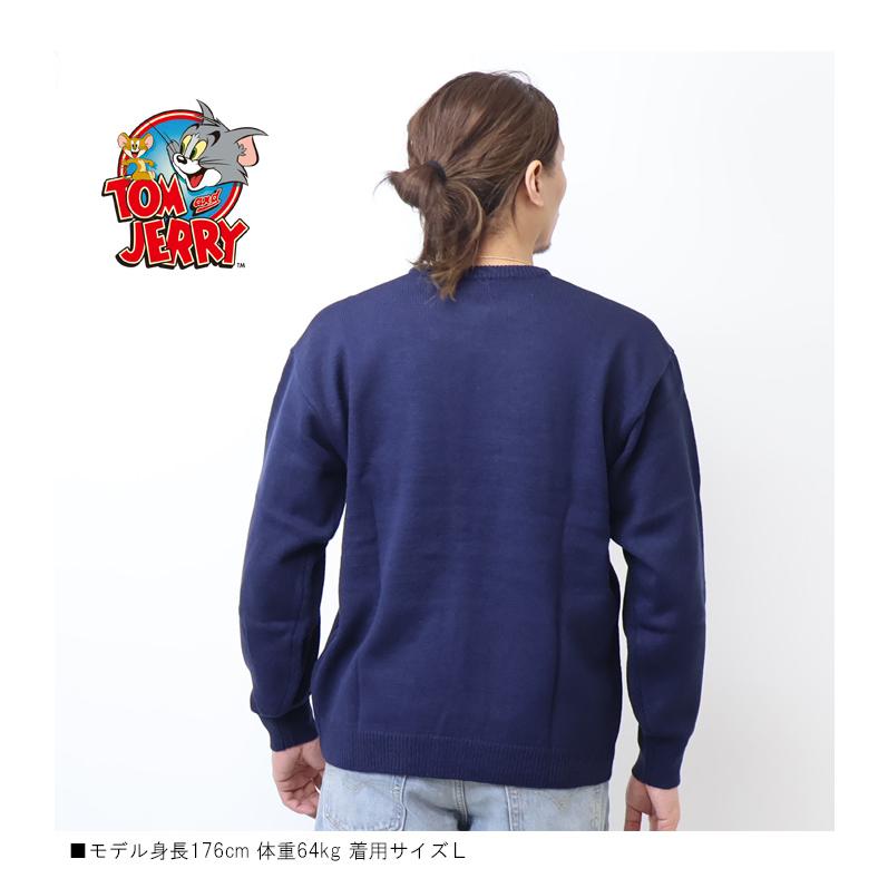 トムとジェリー クルーネックニット セーター メンズ トムジェリ 5477